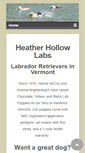 Mobile Screenshot of heatherhollowlabs.com