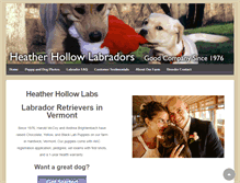 Tablet Screenshot of heatherhollowlabs.com